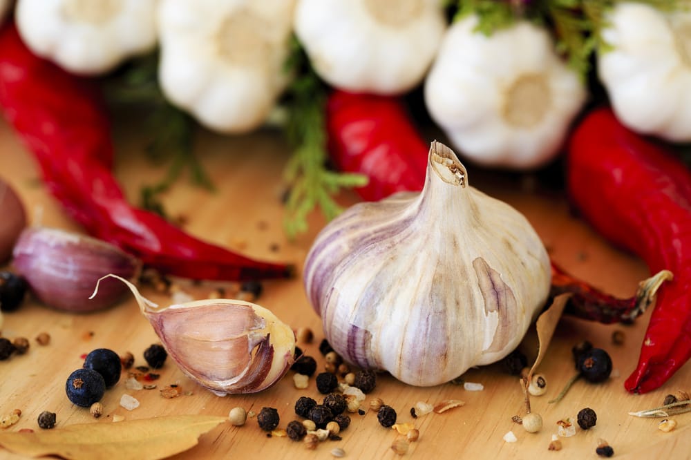 Garlic and spices